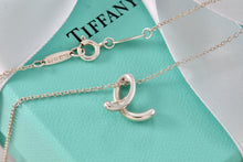 Load image into Gallery viewer, Tiffany &amp; Co. Elsa Peretti Silver Alphabet Letter &quot;E&quot; Pendant Necklace
