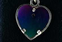 Load image into Gallery viewer, Sterling Silver Heart Filigree Blue Abalone Heart Charm Pendant
