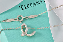 Load image into Gallery viewer, Tiffany &amp; Co. Elsa Peretti Silver Alphabet Letter &quot;E&quot; Pendant Necklace
