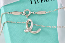 Load image into Gallery viewer, Tiffany &amp; Co. Elsa Peretti Silver Alphabet Letter &quot;E&quot; Pendant Necklace
