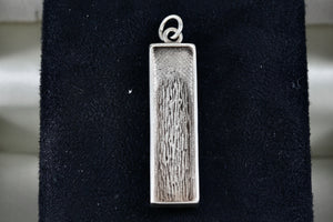Sterling Silver Hebrew Scripture "God" Jewish Bar Pendant