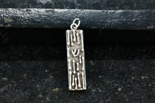 Load image into Gallery viewer, Sterling Silver Hebrew Scripture &quot;God&quot; Jewish Bar Pendant
