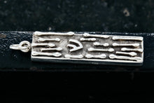 Load image into Gallery viewer, Sterling Silver Hebrew Scripture &quot;God&quot; Jewish Bar Pendant

