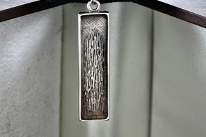 Sterling Silver Hebrew Scripture "God" Jewish Bar Pendant
