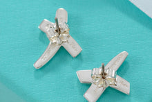 Load image into Gallery viewer, Tiffany &amp; Co. Paloma Picasso Silver &quot;X&quot; Diamond Stud Earrings
