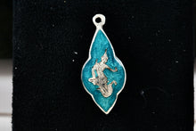 Load image into Gallery viewer, Siam Sterling Silver Teal Enamel Pendant
