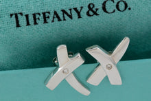 Load image into Gallery viewer, Tiffany &amp; Co. Paloma Picasso Silver &quot;X&quot; Diamond Stud Earrings
