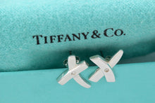 Load image into Gallery viewer, Tiffany &amp; Co. Paloma Picasso Silver &quot;X&quot; Diamond Stud Earrings
