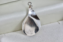 Load image into Gallery viewer, Sterling Silver Wavy Teardrop Tiger Eye Pendant
