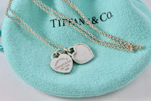 Load image into Gallery viewer, Return To Tiffany &amp; Co. Silver Double Mini Double Heart 16&quot; Necklace
