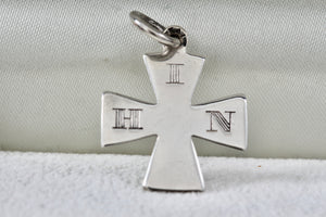 1886 HIN Sterling Silver Iron Cross Pendant