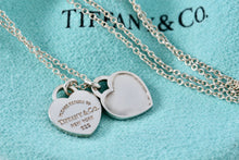 Load image into Gallery viewer, Return To Tiffany &amp; Co. Silver Double Mini Double Heart 16&quot; Necklace
