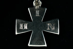 1886 HIN Sterling Silver Iron Cross Pendant