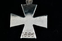 Load image into Gallery viewer, 1886 HIN Sterling Silver Iron Cross Pendant
