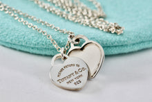 Load image into Gallery viewer, Return To Tiffany &amp; Co. Silver Double Mini Double Heart 16&quot; Necklace

