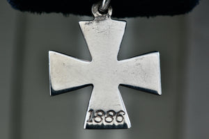 1886 HIN Sterling Silver Iron Cross Pendant