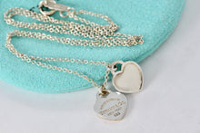 Load image into Gallery viewer, Return To Tiffany &amp; Co. Silver Double Mini Double Heart 16&quot; Necklace
