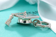 Load image into Gallery viewer, Tiffany &amp; Co. Silver Graduation Cap Tassle Charm Pendant
