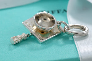 Tiffany & Co. Silver Graduation Cap Tassle Charm Pendant