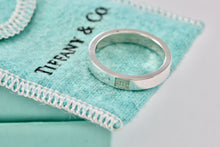 Load image into Gallery viewer, Tiffany &amp; Co. Atlas Silver Motif Narrow Band Ring
