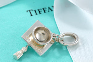 Tiffany & Co. Silver Graduation Cap Tassle Charm Pendant