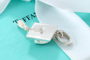Tiffany & Co. Silver Graduation Cap Tassle Charm Pendant