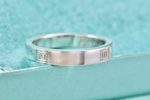 Load image into Gallery viewer, Tiffany &amp; Co. Atlas Silver Motif Narrow Band Ring
