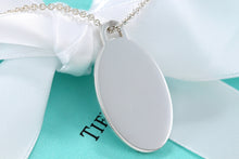 Load image into Gallery viewer, Tiffany &amp; Co. Silver Vintage Plain Oval Tag Chain Necklace
