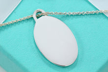 Load image into Gallery viewer, Tiffany &amp; Co. Silver Vintage Plain Oval Tag Chain Necklace
