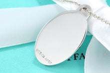 Load image into Gallery viewer, Tiffany &amp; Co. Silver Vintage Plain Oval Tag Chain Necklace
