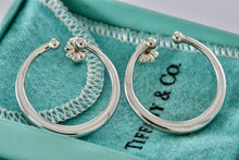 Load image into Gallery viewer, Tiffany &amp; Co. Vintage Silver Open Circle Hoop Stud Earrings w/ 14K Gold Post
