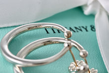 Load image into Gallery viewer, Tiffany &amp; Co. Vintage Silver Open Circle Hoop Stud Earrings w/ 14K Gold Post

