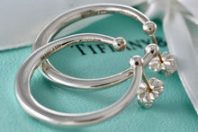 Load image into Gallery viewer, Tiffany &amp; Co. Vintage Silver Open Circle Hoop Stud Earrings w/ 14K Gold Post
