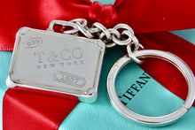 Load image into Gallery viewer, Tiffany &amp; Co. 1837 Silver Suitcase Pendant Key Ring Keychain
