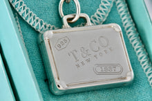 Load image into Gallery viewer, Tiffany &amp; Co. 1837 Silver Suitcase Pendant Key Ring Keychain
