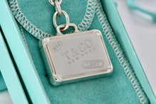 Load image into Gallery viewer, Tiffany &amp; Co. 1837 Silver Suitcase Pendant Key Ring Keychain
