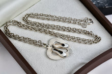 Load image into Gallery viewer, Sterling Silver Heart &amp; Shoes Charm Pendant w/ 24&quot; Stainless Steel Chain
