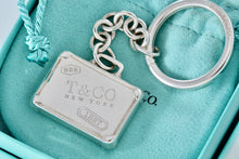 Load image into Gallery viewer, Tiffany &amp; Co. 1837 Silver Suitcase Pendant Key Ring Keychain
