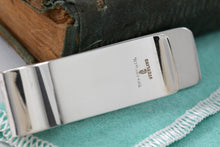 Load image into Gallery viewer, Tiffany &amp; Co. Mens Silver Vintage Stripe Monogram Money Clip
