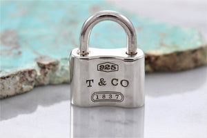 Tiffany & Co. 1837 Silver Padlock Charm Pendant