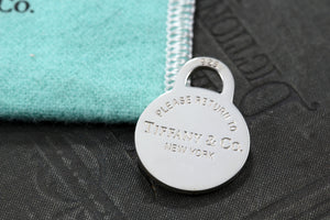 Please Return to Tiffany & Co. Silver  Replacement Circle Charm Pendant