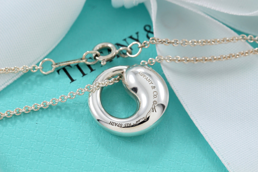 Tiffany & Co. Elsa Peretti Silver Large Eternal Circle Necklace
