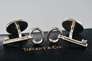 Tiffany & Co. Silver Oval Key Men's Cufflinks