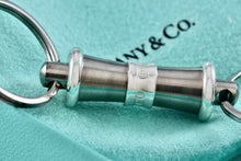 Load image into Gallery viewer, Tiffany &amp; Co. 1837 Titanium &amp; Silver Valet Double Key Ring Keychain
