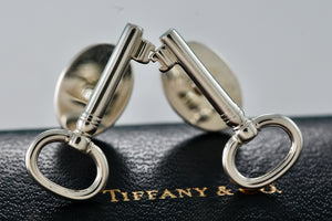 Tiffany & Co. Silver Oval Key Men's Cufflinks