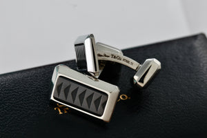 Tiffany & Co. Paloma Picasso Stainless Steel Titanium Caliper Cufflinks