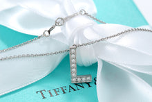 Load image into Gallery viewer, Tiffany &amp; Co. Platinum Diamond Letter &quot;L&quot; Necklace
