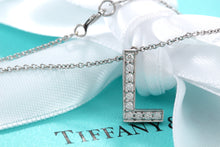 Load image into Gallery viewer, Tiffany &amp; Co. Platinum Diamond Letter &quot;L&quot; Necklace
