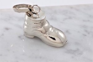 Tiffany & Co. Silver Boot Baby Rattle Pendant