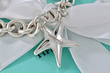 Load image into Gallery viewer, Tiffany &amp; Co. Silver Turquoise Bead Starfish Charm 7.5&quot; Bracelet
